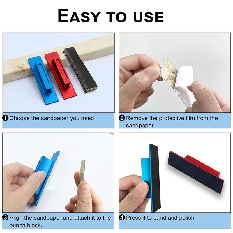 DULIWO 152 PCS Model Sandpaper Set Upgraded Sanding Stick Tool Self-Adhesive Replaceable 100-2000 Grit Sandpaper Suitable for Gunpla Models Plastic Models Resin Kits Miniature Detailing Wet and Dry Use - Image 5